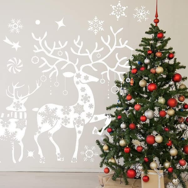 Christmas Gift Window Stickers, DIY Static Window Decorations, Removable Christmas Stickers