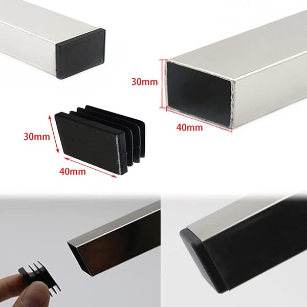 40 x 30 mm Lamellplugger, Gjerderørinnlegg for Rørformede Stolper Stoler og Møbler 40 Stykker
