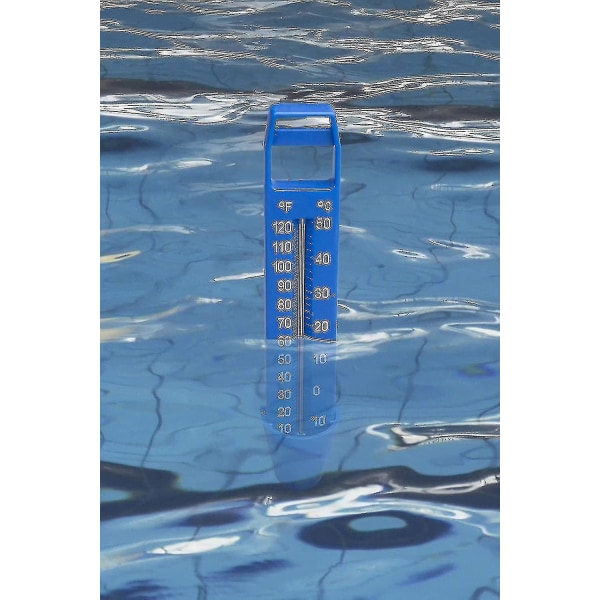 Pooltermometer med ledning til beskyttelse mod splintring, velegnet til swimmingpool, spa, jacuzzi, fiskedam