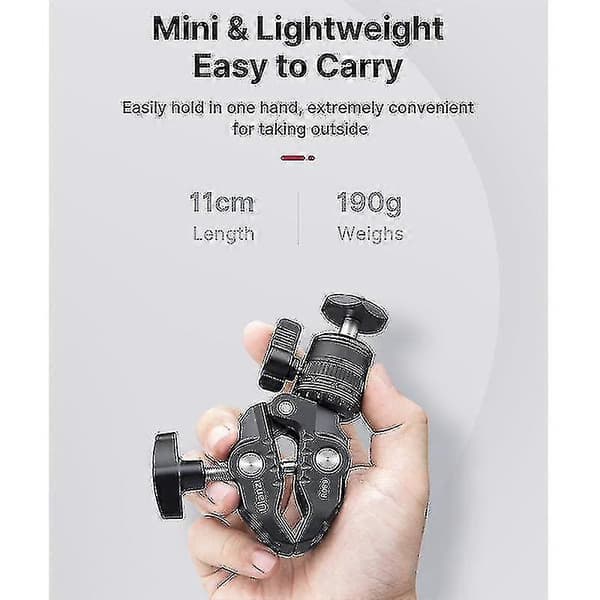 Ulanzi R099 Klämma med 360 Mini Kulhuvud Snabbkopplingsklämma