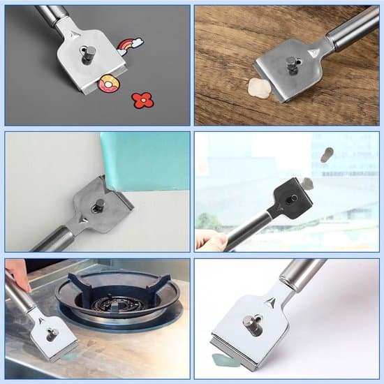Ceramic Hob Scraper - with 12 Vervester Blades - For Induction/Ceramic Hobs - Professional Cleaning Scraper - For Kitchen Maintenance