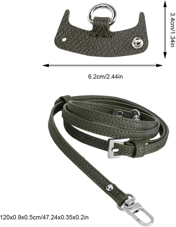 Handbag Strap, Adjustable PU Leather Replacement, Handbag Shoulder Strap with 2 Buckles, for Women's Shoulder Bag Small Purse [DB]