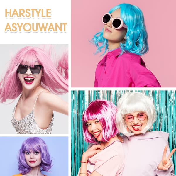 10 stk. nettingparykkhetter for kvinner, svart hette i nylon for blondefronter, elastisk åpen ende til Halloween, cosplay -