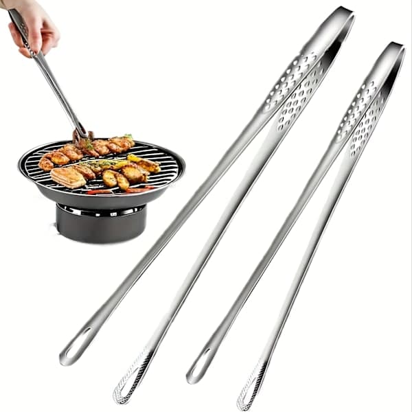 Multifunktionel grilltang i rustfrit stål til brød og is, varmebestandig til store grillfester