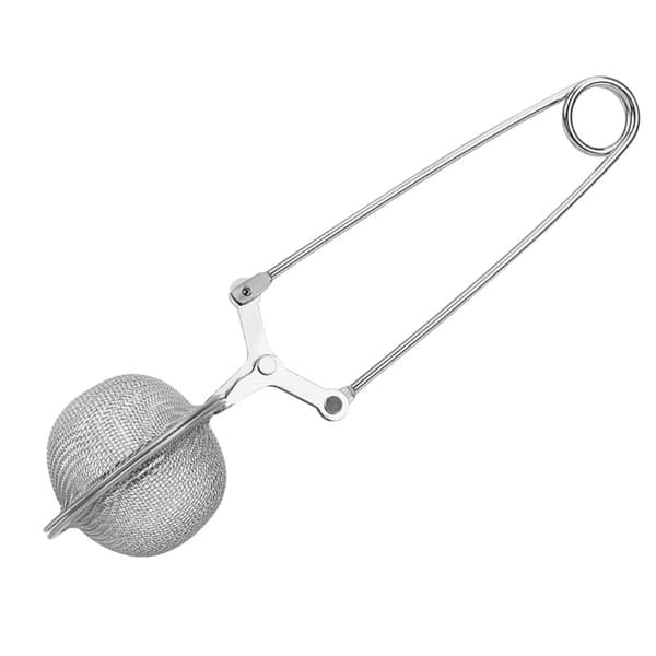 2-piece Spherical Tea Strainer with Handle Stainless Steel Tea T