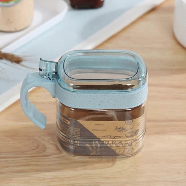 Spice Jars Spice Bottles Glass Spice Storage Containers Spice Pot Spice Jar with Spoon Brush Bottle
