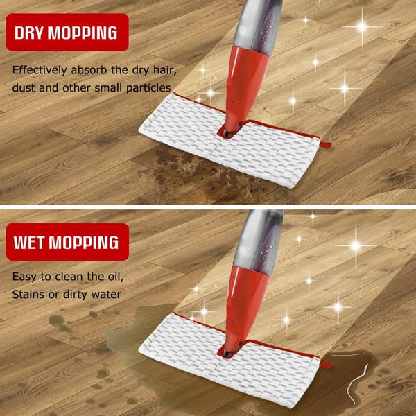 5 stk. erstatningsmopper til Vileda Spraymoppe, 2-i-1 mikrofiber genanvendelig til Vileda 1-2 Spray Max Moppe