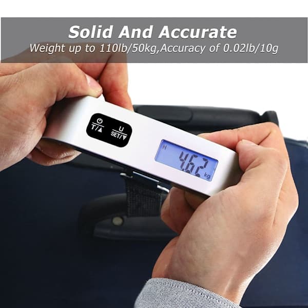 Portable Digital Luggage Scale - Suitcase Scale, 50 kg