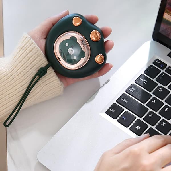 Mini USB Oppladbar Elektrisk Håndvarmer for Vinterreiser Vandring Hvit