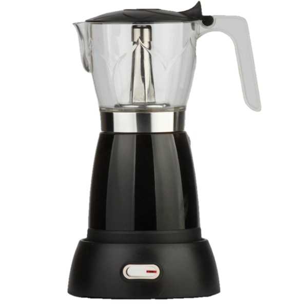 300ml Elektrisk Mokka Kaffemaskine Visualisering Kaffemaskine Moka Pot Espresso kompatibel med hjemmekøkken slukket