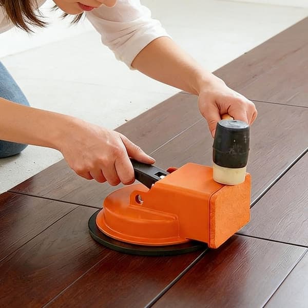 Floor Gap Puller Suction Cup - Single Grip ABS Suction Cup, 50kg Pulling Force, Mark-Free Wood & Tile Floor Repair Orange-Orange [Ho]
