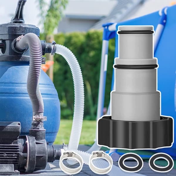 Poolslangeadapter A, 38 mm og 32 mm diameter, Pool A-adapter til pumpeslangeforbindelser (2 stk)