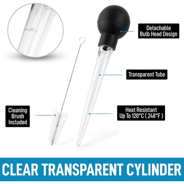 Large Turkey Baster with Cleaning Brush - Premium Basting Tool-FX-