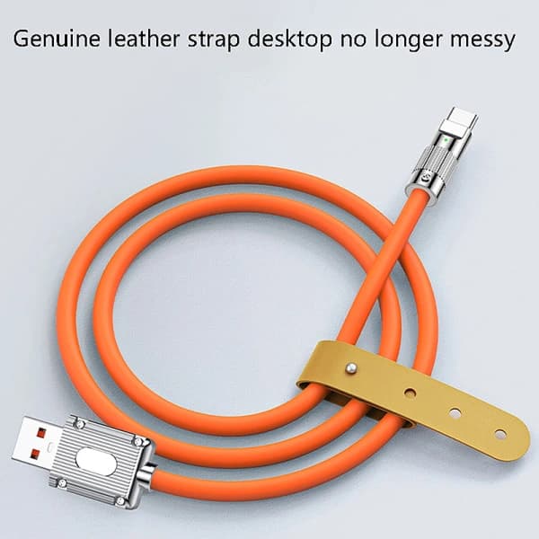 120W Snabbladdande flytande silikonkabel Typ-C Laddare Ljusstark Lightning 2M