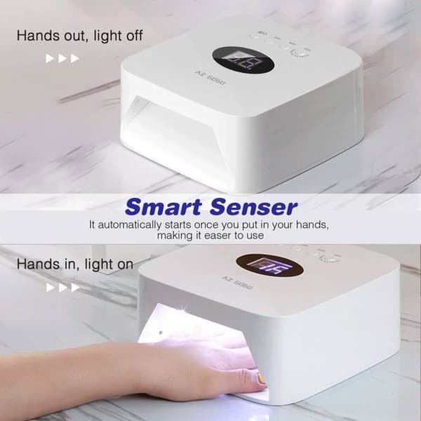 UV/LED-lampe - Genopladelig - Trådløs - Infrarød sensor - Forbedret LCD-skærm