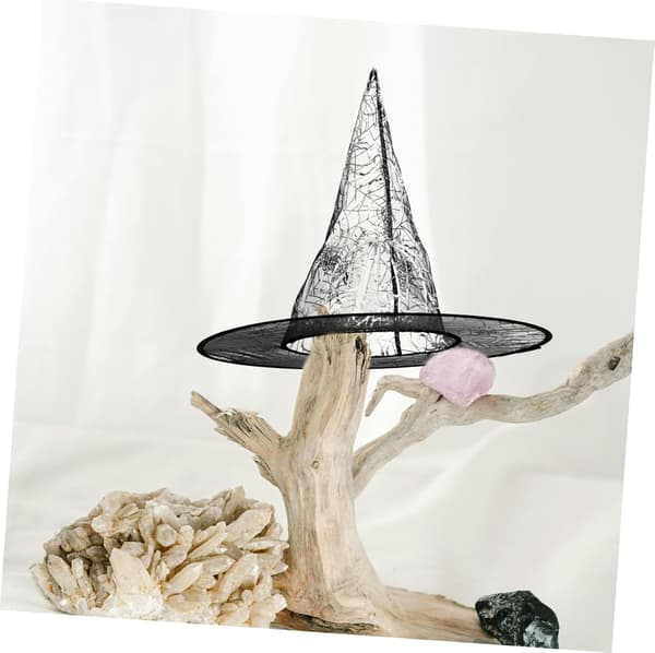 Heksehat til Halloweenfest Cosplay Kostumetilbehør Kegleformet Sort Elegant Stil til Kvinder