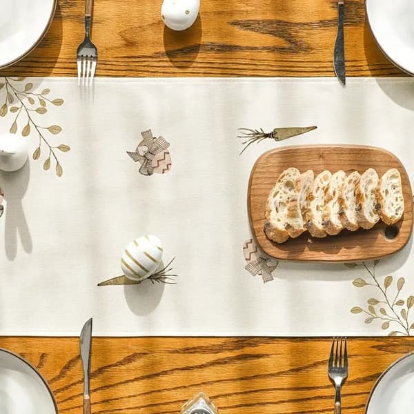 Easter Table Runner Linen 180x33 cm Table Decoration