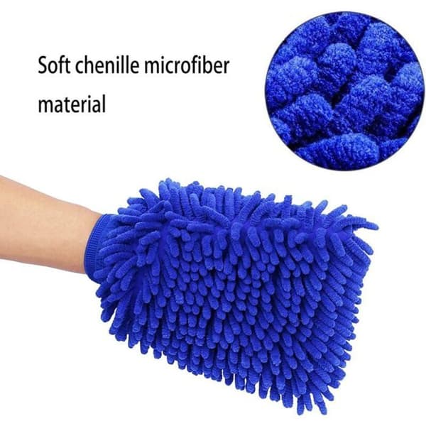 Odipie 2st Absorberande Mikrofiber Tvätthandskar för Bilrengöring