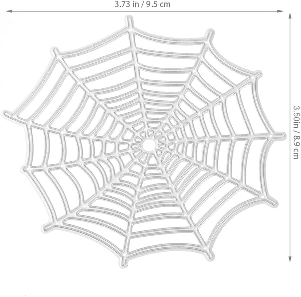 2 stk. kulfiberstål edderkoppespindsskabeloner til Halloween, metalprægningsstencils