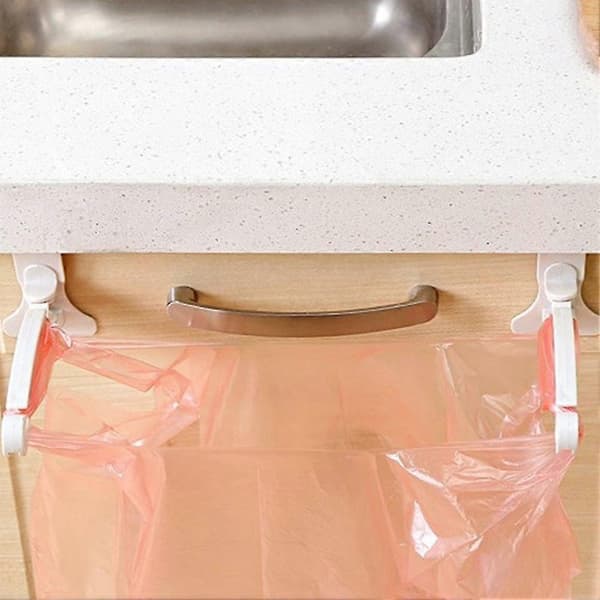 Adjustable Trash Can Towel Holder Hanger Organizer Kitchen Cabinet Tool