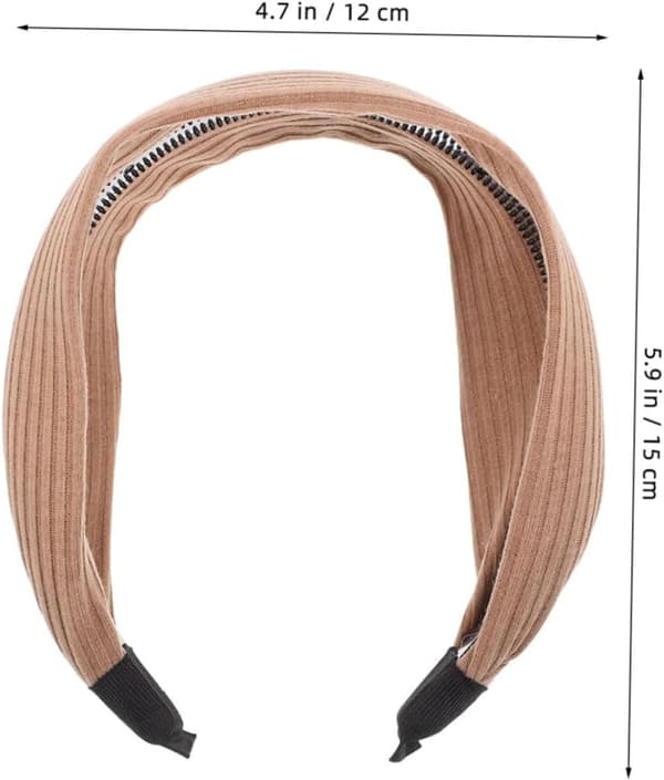 2-pakning brede pannebånd for kvinner, elastiske pannebånd, sklisikkert hårbånd, elegant styling, dekorativt