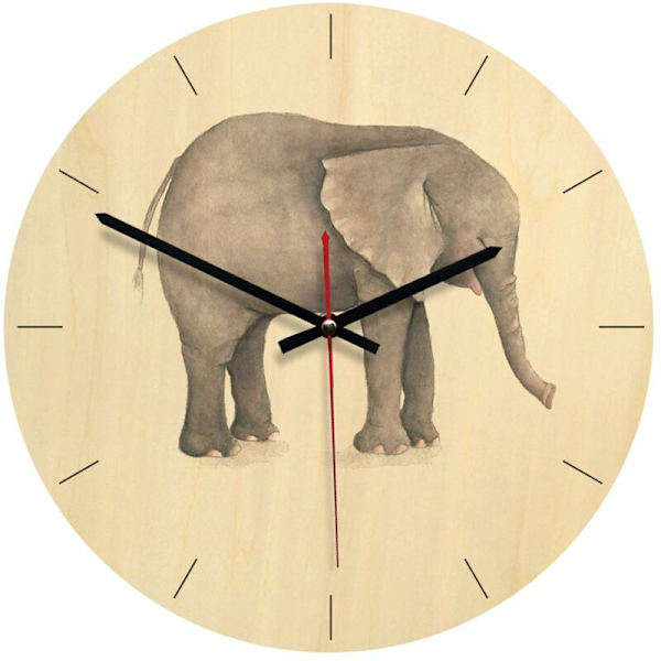 Quartz Wall Clock Original Silent Art Simple Wood Section A