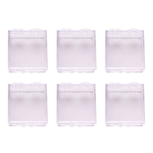 6 stk. Modelltilbehør Mini Etui Miniboks Miniatyr Etui Ting Tenåringsjenter Transparent 2,9X2,9X2,0CM Transparent 2.9X2.9X2.0CM