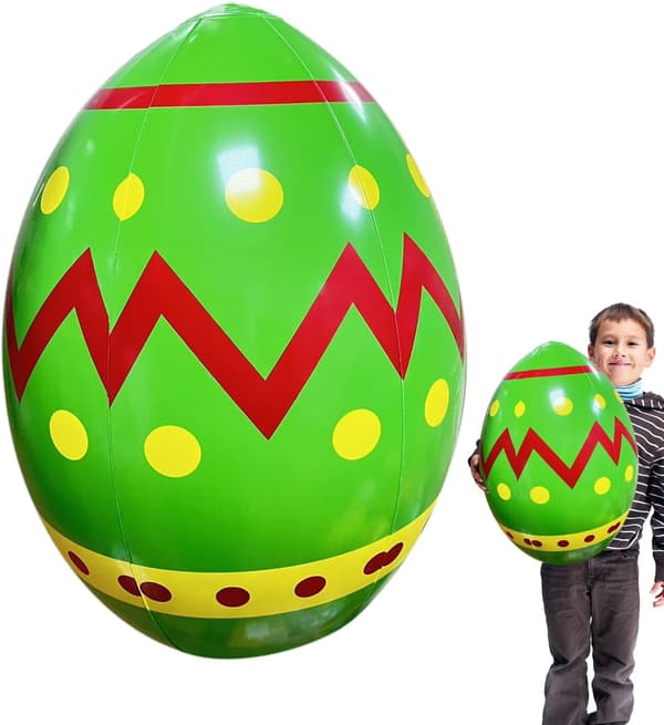 wxsp Inflatable Easter Egg Decorations, Inflatable Easter Eggs - Inflatable Easter Garden Decorations, Easter Eggs Built-in Happy Easter Yard Blower
