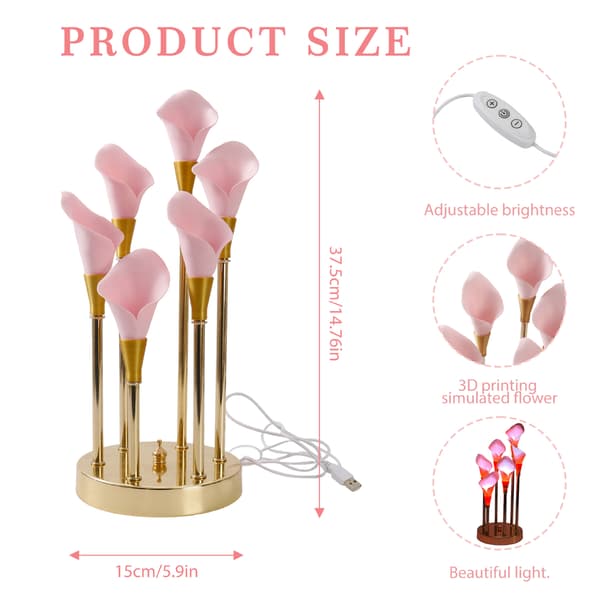 Flower Night Light Unique Brightness Adjustable for Party Wedding Girlfriend