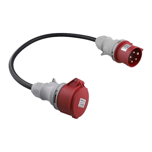 5-polet adapterkontakt 32A til 16A koblingssocket [3-fas, 400V] slangekabel høystrømsadapter, Protec