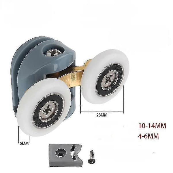 23mm Duschdörrsrulle Skjutbara Duschdörrhjul