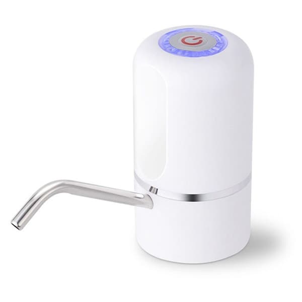 Portable Electric Pump Bottle Pump USB Charging Gallon Dispenser Pump for Kitchen (White)