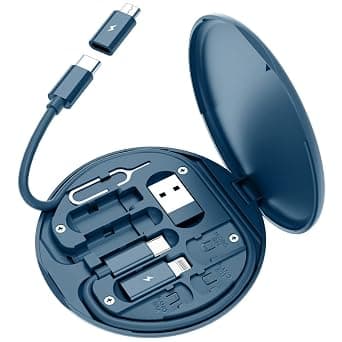 USB (sininen) sovitinsarjan kaapelikortti, monityyppinen latauskaapelikotelo