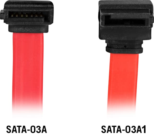 SATA/SAS-kabel, vinklet (ned)-lige, 0,3m Blå