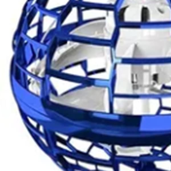 {hw} USB Charging Intelligent Sensor Flying Ball Toy Colorful Light Rotating Globe Blue