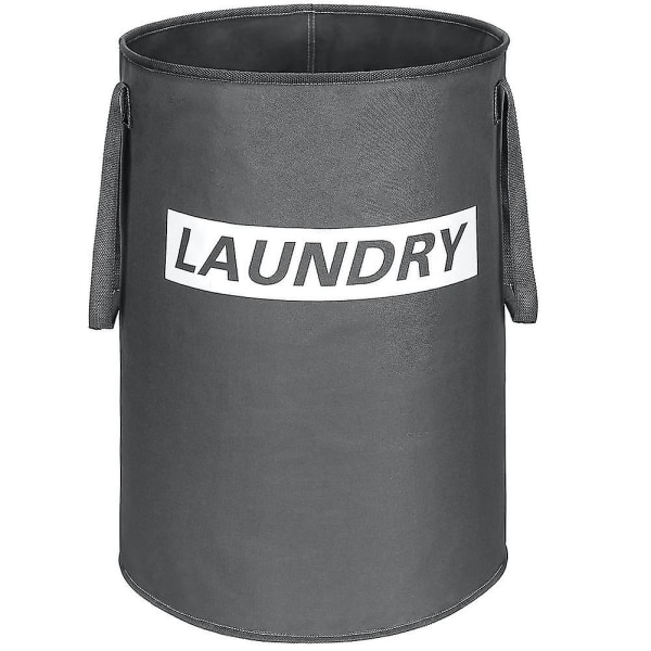 Stor vasketøjskurv, sammenklappelig rund vasketøjskurv, sammenfoldelig tøjpose, sammenklappelig vaskebeholder (
