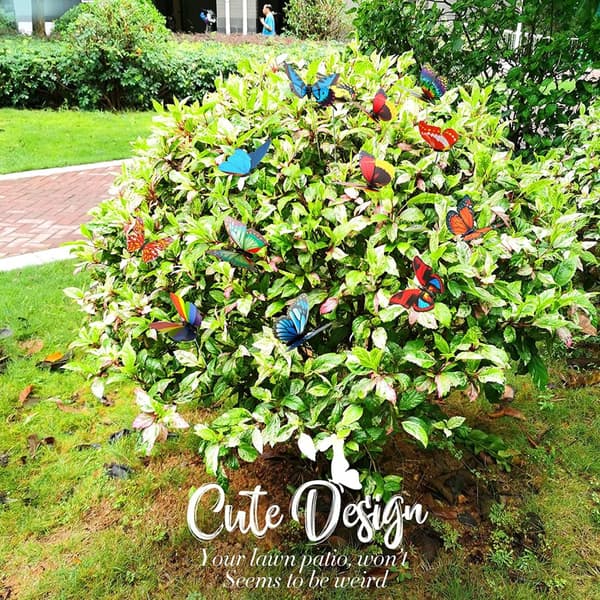 20 - Simulerede sommerfugle flagrer i vinden 20 stk 20pcs