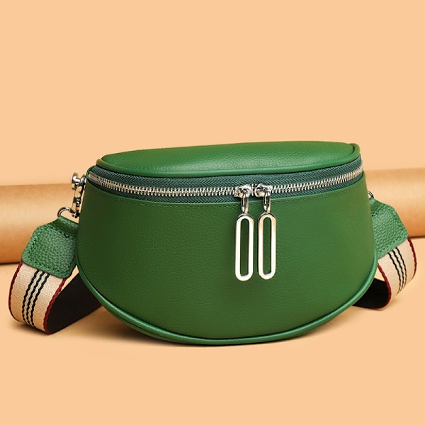 Atgbiem Dame Sort Crossbody Taske Dame Bred Rem Brysttaske Dame Læder Midjetaske Dame Stilfuld