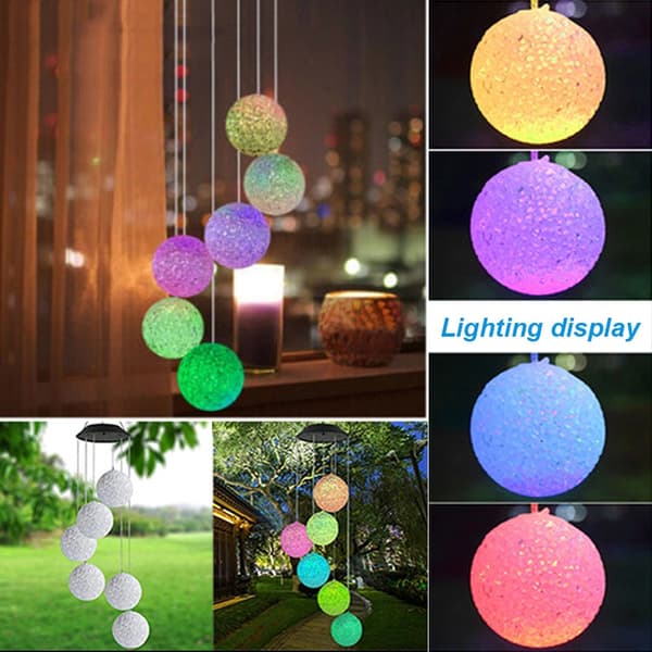 Solcellelamper med LED-spiral i fargeskiftende design