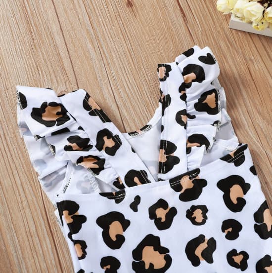 Børneblomstrede Badedragter Bikini Rygløs Badedragt, 110cm