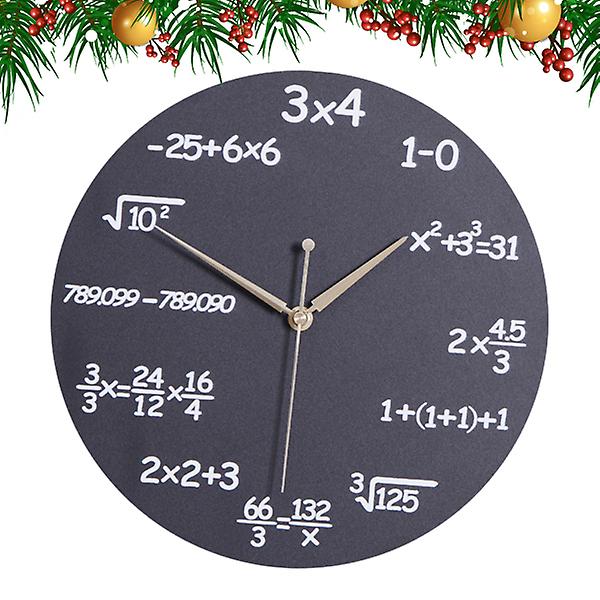 1 st Kreativ Matematiktavla Klocka Väggklocka För Klassrum Hem Kontor Dekoration Present Utan 30.5X30.5cm
