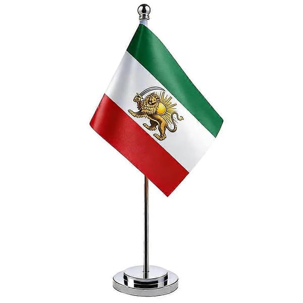 Irans flagg bordflagg liten enkeltstangs flaggstativ borddekorasjon