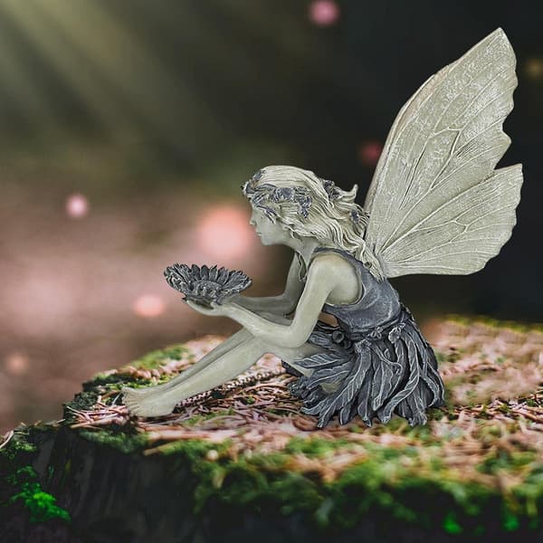Älvfigurer Trädgård, Miniatyr Fé Figur, Fé Skulptur