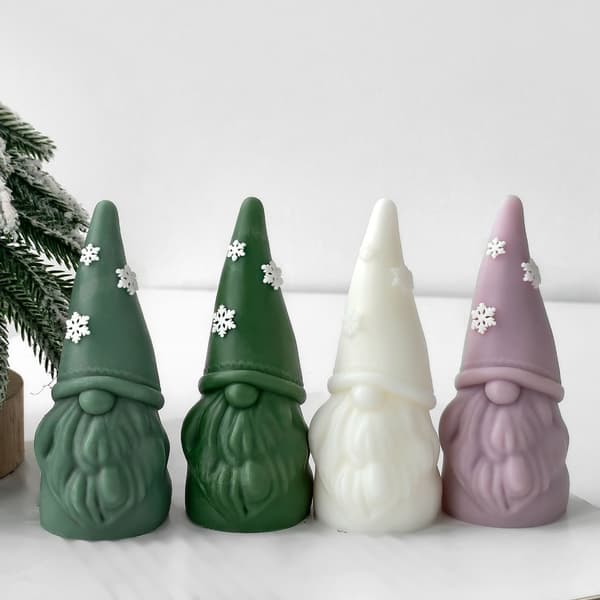 Nisser Silikoneform Juleharpiksforme Lysforme Gipsforme