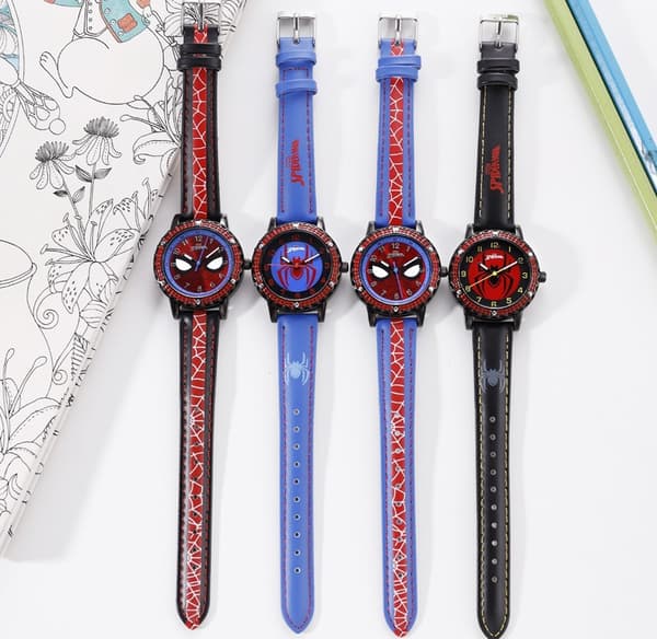 Spider-Man Tegneserie Gutter Student Anime Klokke, Barn Bursdagsgave - Blå Stil B