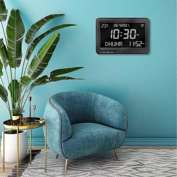 Azan Clock Automatic Worldwide Digital 8 Azan Prayer Sounds Islamic Wall and Table Clock A -Sy
