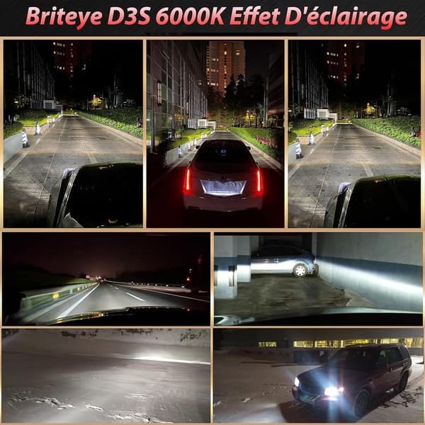 D3S 35W 6000K White Light 12V HID Xenon Bulbs in Metal 2pcs