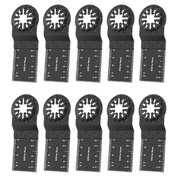 Oscillating Saw Blade 10 Pcs Multi-Tool Blades with Starlock Interface 34mm 40mm Cutting Depth