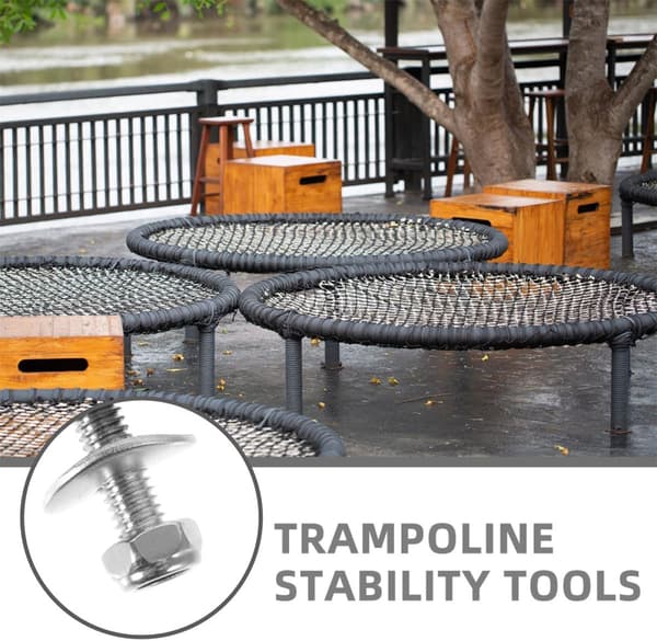 Trampoline made of galvanized steel 6 pcs replacement screws with carriage bolt and nut