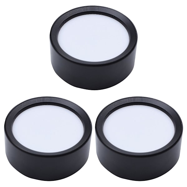 3x Runde Overflademonterede LED Downlights 4000k 5w Sort Hus